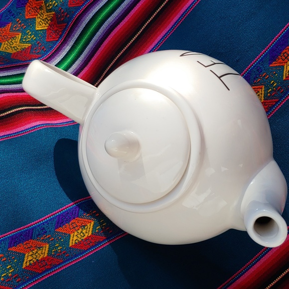 Rae Dunn Tea Ceramic Tea Pot Holds 6 Cups - Picture 4 of 16